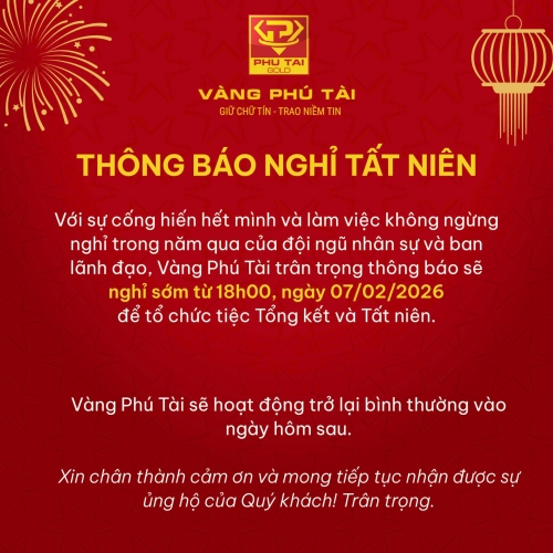 Thông báo nghỉ Tất niên